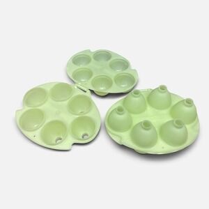 Jell-O Jigglers Egg Molds Set of 2 Vintage Easter Gelatin Plastic Green 6-Cavity